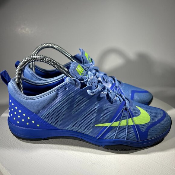 Nike Free Cross Complete Womens Running Shoes Sneakers Size 7 Blue Volt Walking - Picture 1 of 13